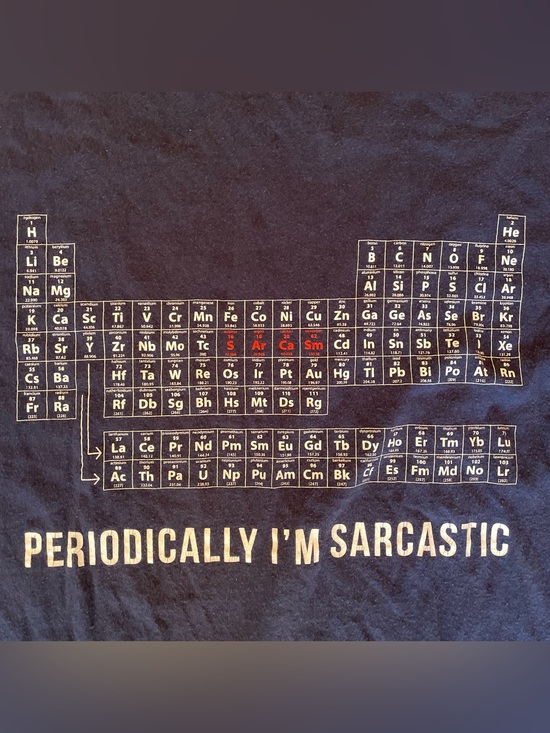 Other - Periodic Table Graphic Tee - Navy with White Print